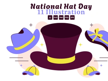 11 National Hat Day Illustration preview picture