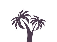 Palm tree summer logo template vector illustration