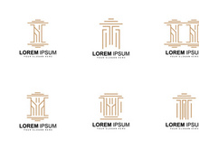Pillar Logo, Law Design, Building Construction Pillar Vector, Product Brand Illustration Icon