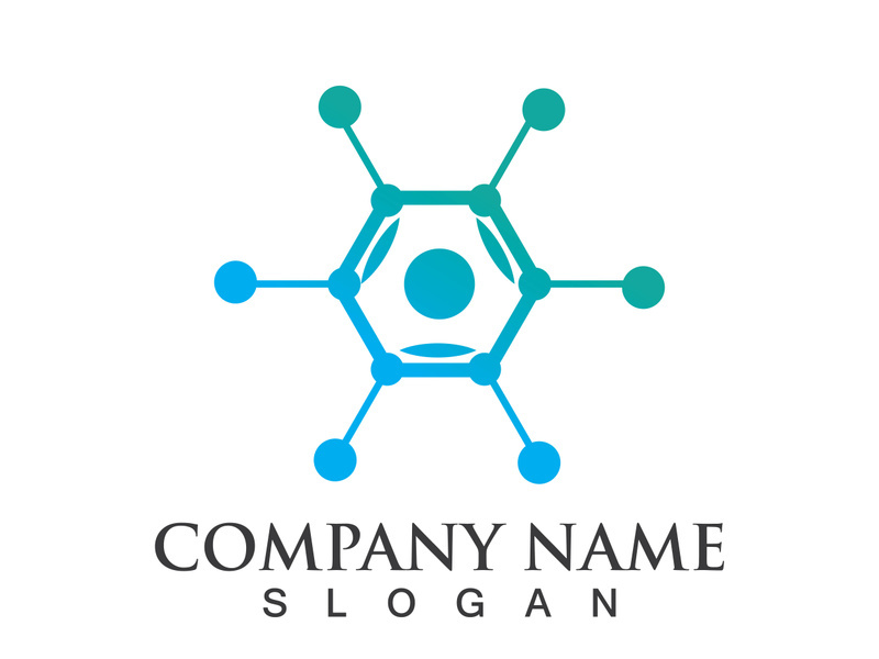 Molecule symbol logo template vector illustration design