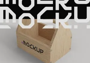 Wooden Toolbox Mockup