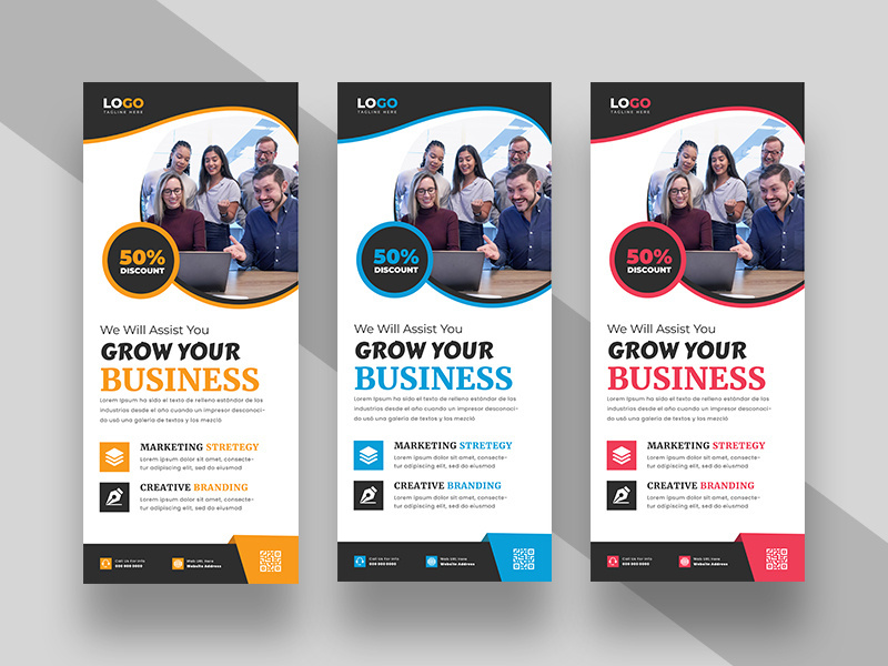 Marketing Agency Roll Up Standee Banner Ver-7