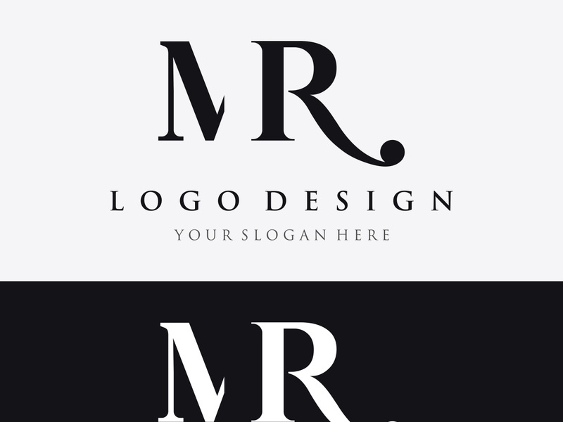 Luxury letters MR , RM , M , R with an elegant, modern and unique monogram. Logo for business card , business , brand , company.
