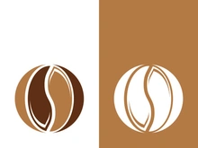 Coffee bean icon vector illustration template