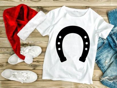 Black horseshoe symbol luck success isolated on white background