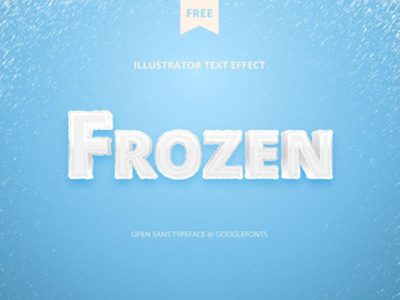 Frozen Illustrator Text Effect preview picture