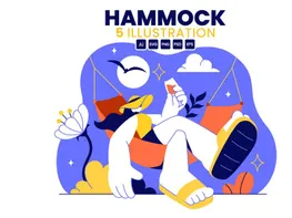 5 Hammock Vector Illustration preview picture
