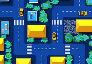 City map set seamless pattern