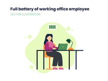 Businesswoman working hard