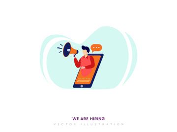 We are hiring illustraton concept preview picture