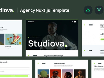 Studiova Nuxtjs Template preview picture