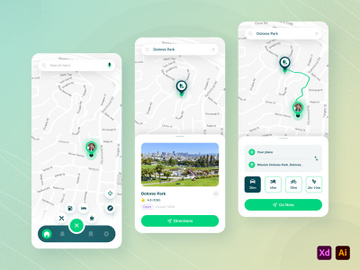Map & Navigation 🧭 App UI Kit preview picture