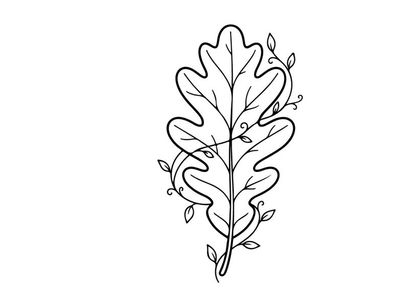 Minimalist line art of a leaf for eco-friendly design. Elegant botanical illustration for nature-themed projects.