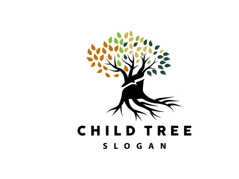 Tree Logo, Life Balance Education Vector