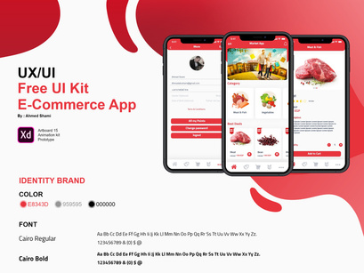 Free UI Kit with Animate E-Commerce Application