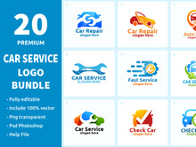 20 Car Service Logo Bundle Logo