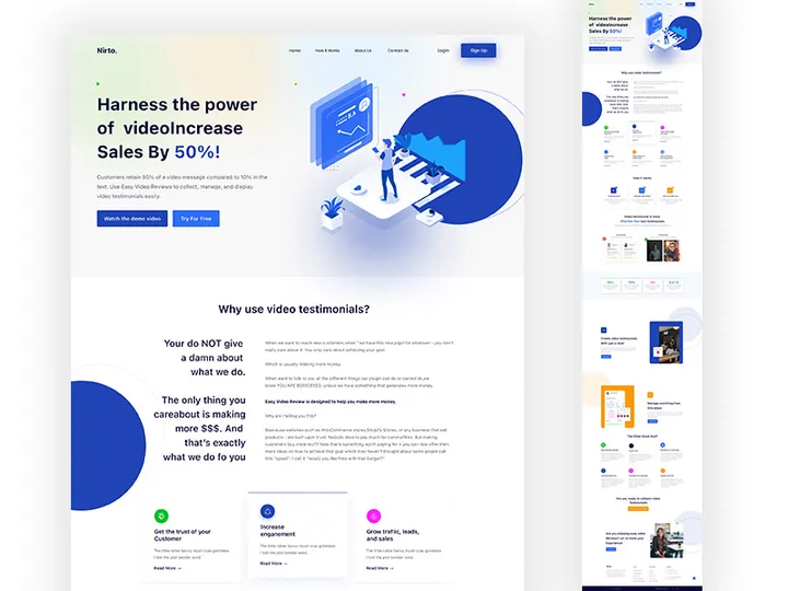 Nitro Software Landing Page In Figma preview picture