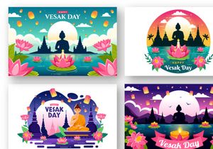 12 Vesak Day Celebration Illustration
