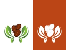 Coffee bean icon vector illustration template