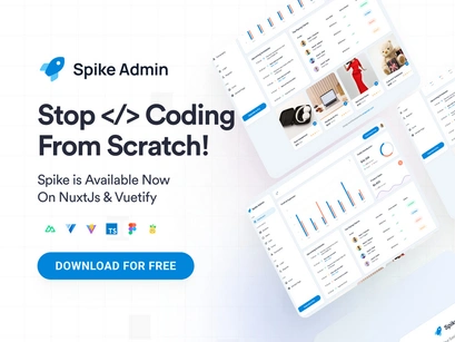 Spike NuxtJS Free Admin Dashboard Template