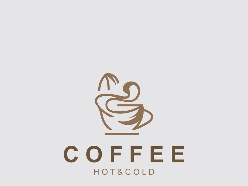 Coffee drink logo vintage retro design simple concept illustration