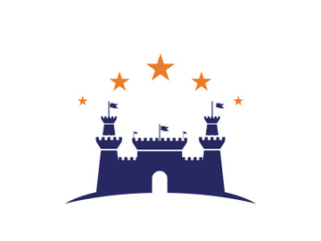 Castle vector illustration icon preview picture