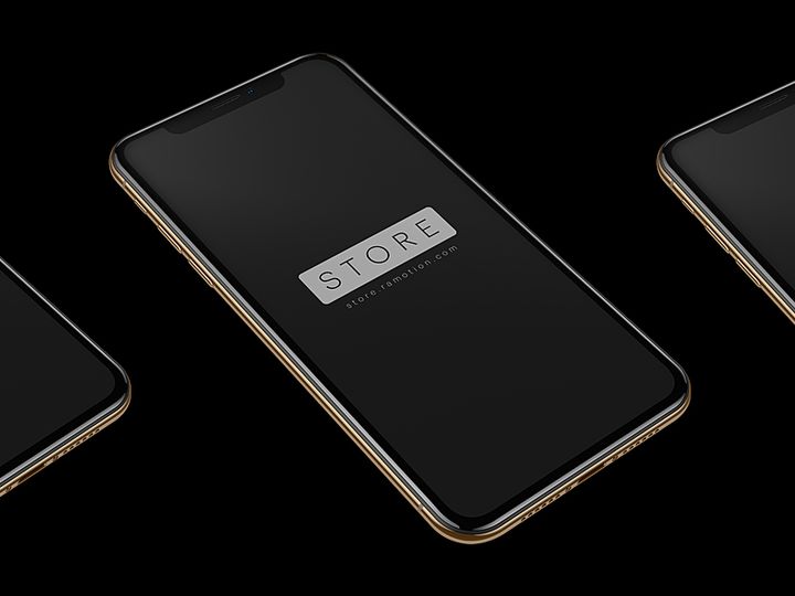 iPhone XS Gold Mockups