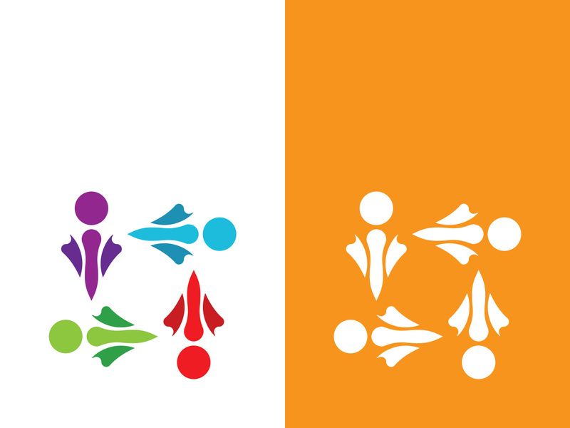 Community, network and social icon design template