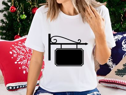 Vintage Hanging Sign Blank Template