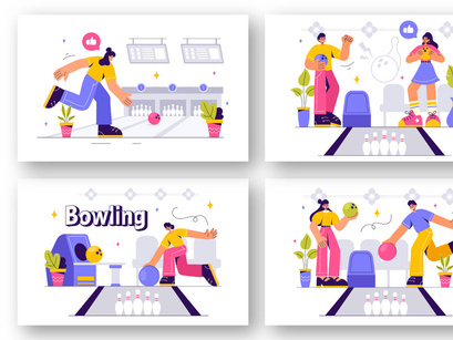 13 Bowling Game Illustration