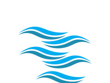 Wave beach vector illustration design logo