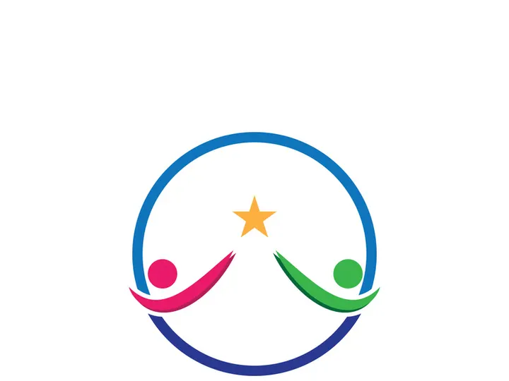 People star logo design to achieve a success or dream.