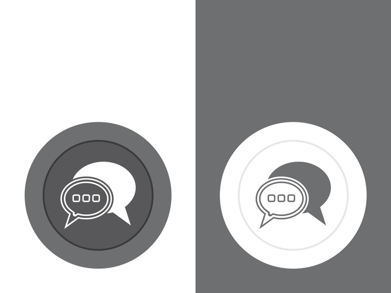 Speech bubble icon logo template vector illustration