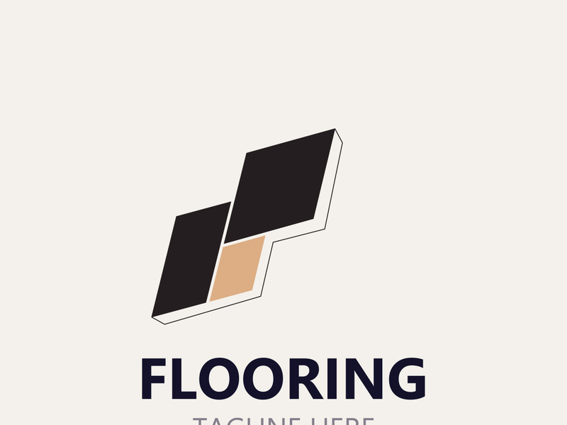 Flooring Logo design, custom Layer Vector elegant business store building
