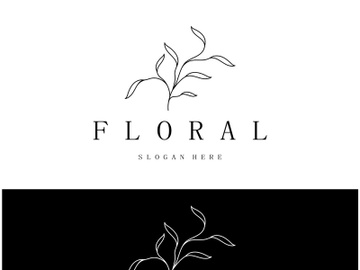 Elegant floral and leaf frame. Delicate botanical vector illustration for labels, spas, corporate identity, and wedding invitations preview picture