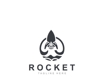 Rocket Logo Design template technology Design Concept, Creative Symbol preview picture