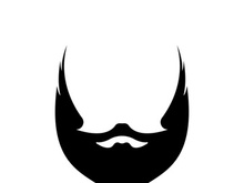 Beard icon logo and mustache vector illustration design symbol