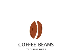 Premium coffee bean logo design.