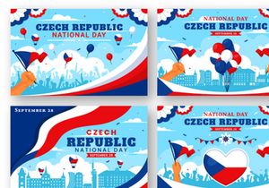 13 Czech Republic National Day Illustration