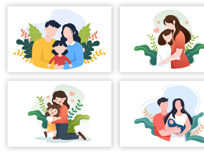 16 Parenting Psychology Family Illustration