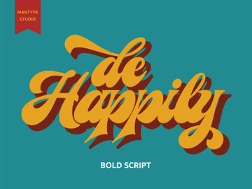 De Happily Bold Script Font preview picture