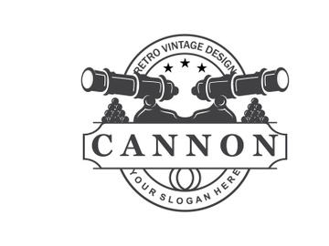 Cannon Logo, Elegant Simple Design Retro Vintage Style preview picture