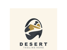 Desert or sahara wilderness logo outdoor adventure emblems, badges patches design