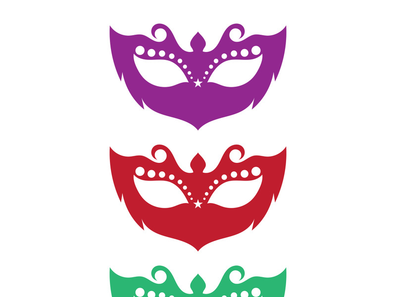 Masquerade Carnival Mask Icon and symbol vector