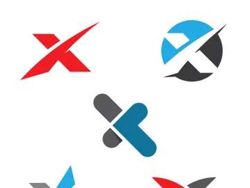 X Letter Logo Template vector icon preview picture