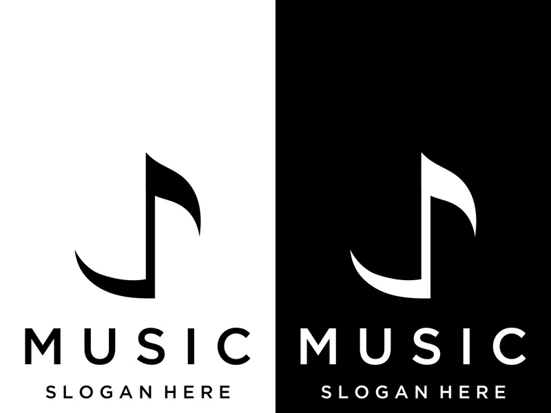 Creative musical note logo abstract design for vocal , music , course, choir, singer , education , concert.