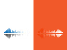 Sound waves vector illustration design template