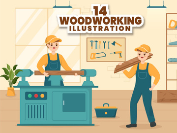 14 Woodworking Illustration preview picture