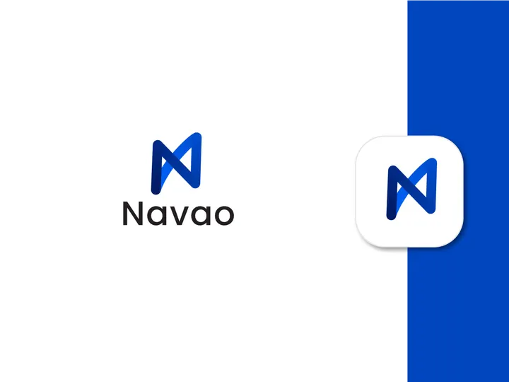 Blendy Glossy Letter N Logo Design With Mobile App Icon Design