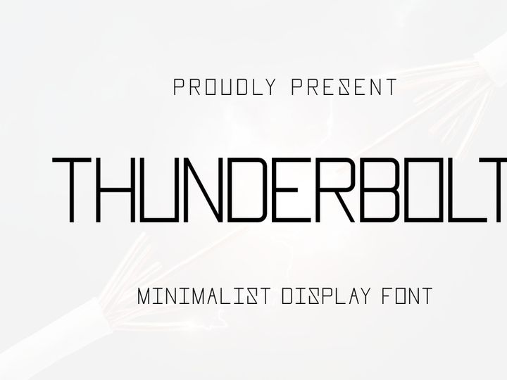 Thunderbolt - Minimalist Display Font